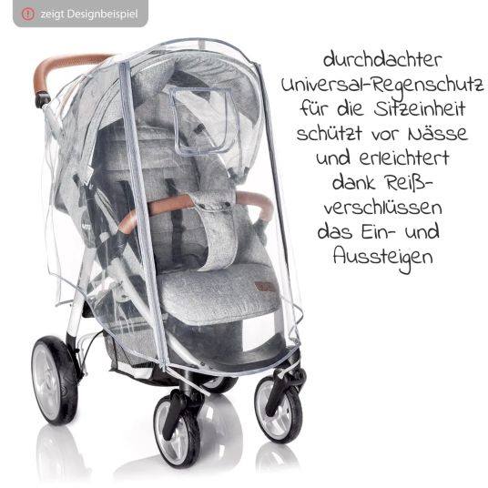 TFK 3-1 Kombi-Kinderwagen-Set Pro mit Luftreifen inkl. Kombi-Einheit (Babywanne+Sitz) inkl. Maxi-Cosi Pebble Pro, Handyhalter, Getränkeflasche & XXL Zubehörpaket - Anthrazit