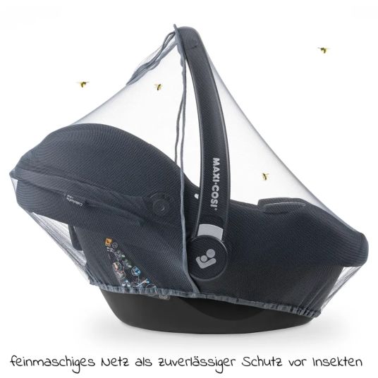 TFK 3-1 Kombi-Kinderwagen-Set Pro mit Luftreifen inkl. Kombi-Einheit (Babywanne+Sitz) inkl. Maxi-Cosi Pebble Pro, Handyhalter, Getränkeflasche & XXL Zubehörpaket - Anthrazit