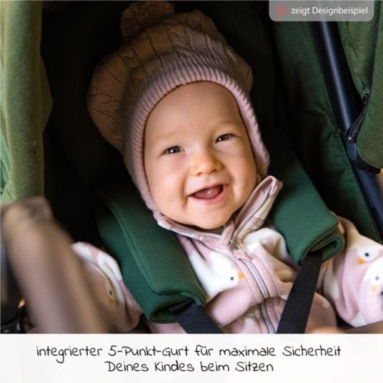 TFK 3in1 Kombi-Kinderwagen-Set Mono 2 mit Luftreifen inkl. Kombi-Einheit (Babywanne+Sitz) mit Liegeposition, Babyschale Pebble Pro & XXL Zubehörpaket - Olive