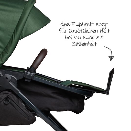 TFK 3in1 Kombi-Kinderwagen-Set Mono 2 mit Luftreifen inkl. Kombi-Einheit (Babywanne+Sitz) mit Liegeposition, Babyschale Pebble Pro & XXL Zubehörpaket - Olive