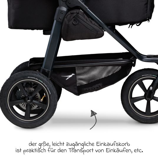 TFK Set passeggino 3in1 Mono 2 con pneumatici, comprensivo di unità combinata (navicella+seggiolino) con posizione reclinabile, seggiolino auto Pebble Pro e pacchetto accessori XXL - Olive