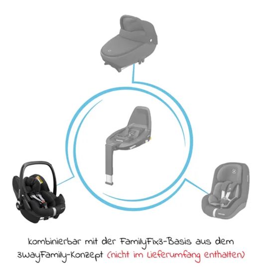 TFK 3in1 baby carriage set Mono 2 with pneumatic tires incl. combi unit (carrycot+seat) with reclining position, infant car seat Pebble Pro & XXL accessory pack - Premium anthracite