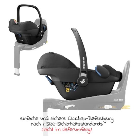 TFK 3in1 baby carriage set Mono 2 with pneumatic tires incl. combi unit (carrycot+seat) with reclining position, infant car seat Pebble Pro & XXL accessory pack - Premium anthracite