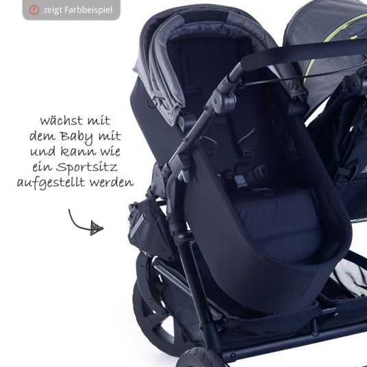 TFK Babywanne DuoX Premium inkl. Adapter - Anthrazit
