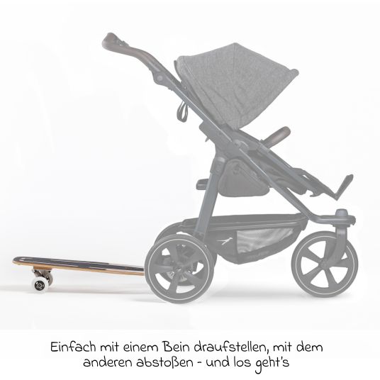 TFK Buggy & baby carriage Mono 2 with air chamber tires incl. free mamaboard - with sports seat up to 34 kg - premium anthracite