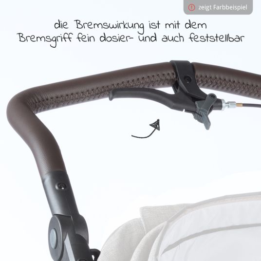 TFK Buggy & baby carriage Mono 2 with air chamber tires incl. free mamaboard - with sports seat up to 34 kg - premium anthracite