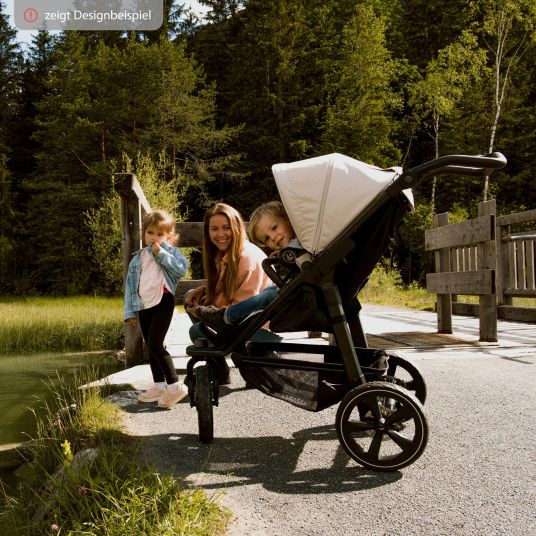 TFK Buggy & baby carriage Mono 2 with air chamber tires incl. free mamaboard - with sports seat up to 34 kg - premium anthracite