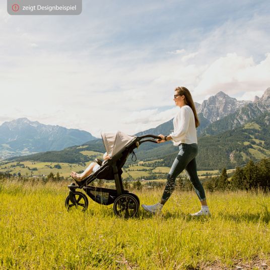 TFK Buggy & baby carriage Mono 2 with air chamber tires incl. free mamaboard - with sports seat up to 34 kg - premium anthracite