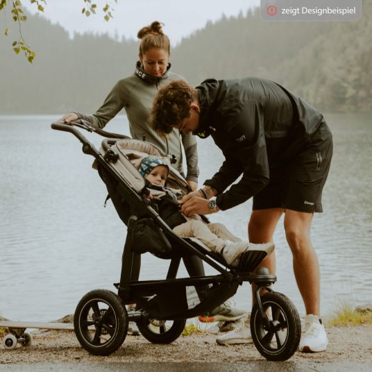 TFK Passeggino Mono 2 con pneumatici e mamaboard in omaggio - con seggiolino sportivo fino a 34 kg - Marine