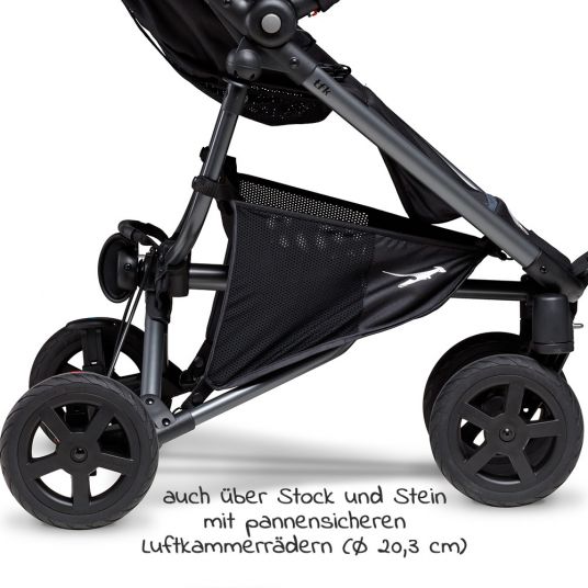 TFK Buggy / stroller Dot 2 Outdoor with air chamber tires and reclining position - Gray