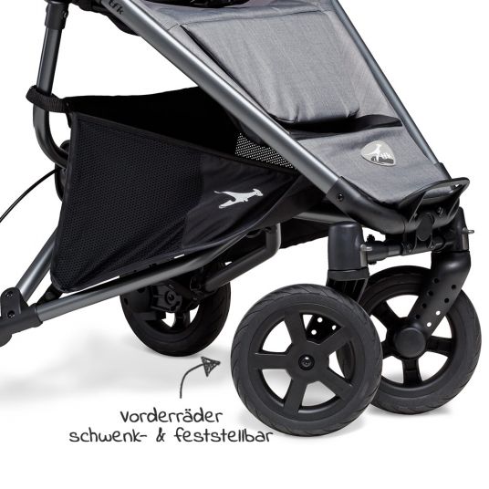 TFK Buggy / stroller Dot 2 Outdoor with air chamber tires and reclining position - Gray