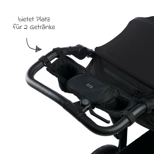 TFK Cupholder breit für Mono 3, Mono 4 & Pro - Schwarz