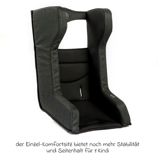 TFK Einzel-Komfortsitz für Velo 2 - Schwarz