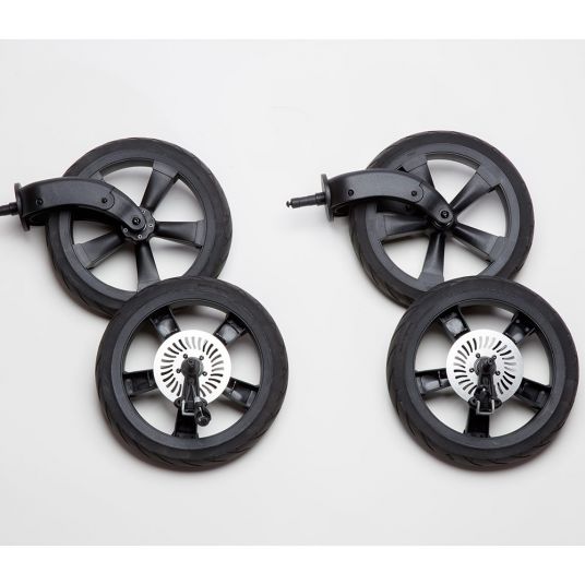TFK Set di ruote di ricambio per passeggino Duo sibling & twin - ruote a camera d'aria - 4 pezzi