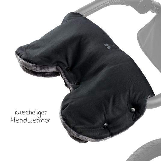 TFK Fleece-Handwärmer / Handmuff Universal - Schwarz