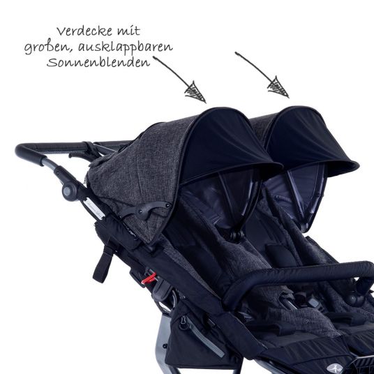 TFK Sibling & twin stroller Twin Adventure 2 Premium - Anthracite