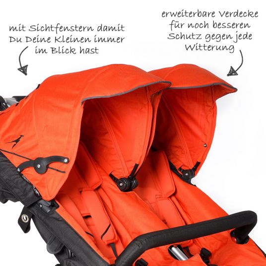 TFK Sibling & twin stroller Twin Adventure - Orange.com