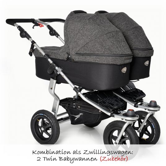 TFK Geschwister- & Zwillingskinderwagen Twin Adventure Premium - Anthrazit