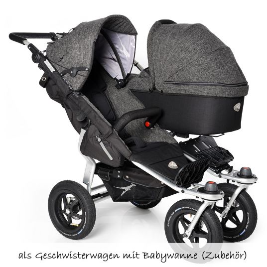 TFK Geschwister- & Zwillingskinderwagen Twin Adventure Premium - Anthrazit