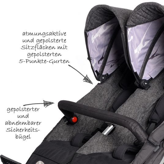 TFK Sibling & twin stroller Twin Adventure Premium - Anthracite