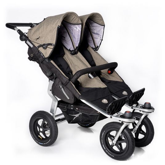 TFK Sibling & twin stroller Twin Adventure Premium - mud
