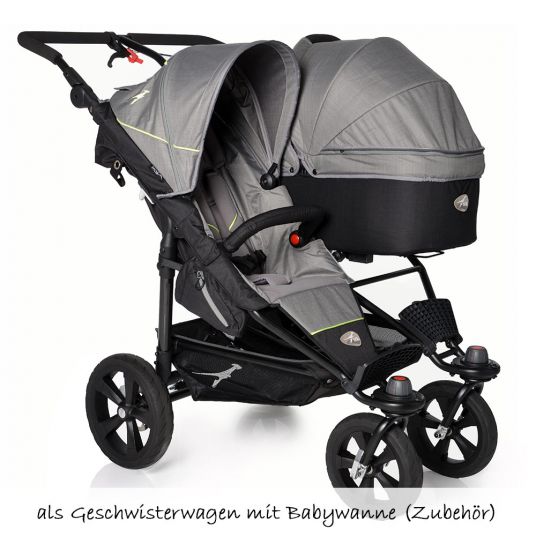 TFK Twin Trail Sibling & Twin Stroller - Quiet Shade