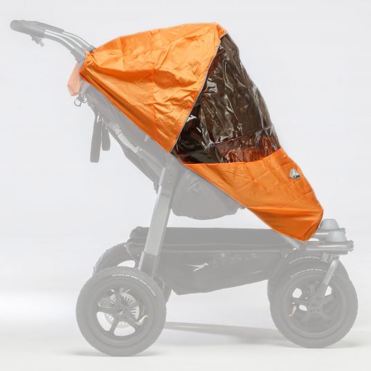 TFK Passeggino gemellare Duo con pneumatici - 2x sedute sportive fino a 45 kg + accessori XXL Zamboo - Marrone