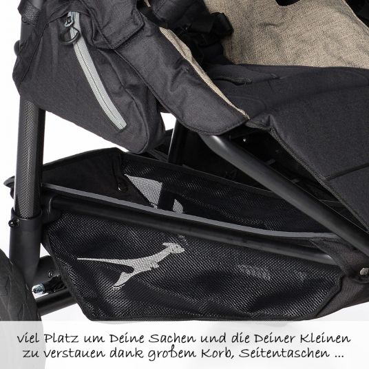 TFK Sibling stroller Twin Trail Premium - mud