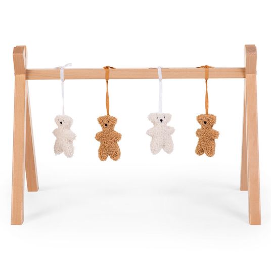 Childhome Hanging toy 4-pack for play arch / play trapeze - Teddy