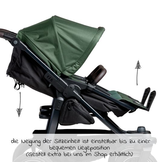 TFK Combination unit (1 x carrycot / seat) for Duo 2 - Olive