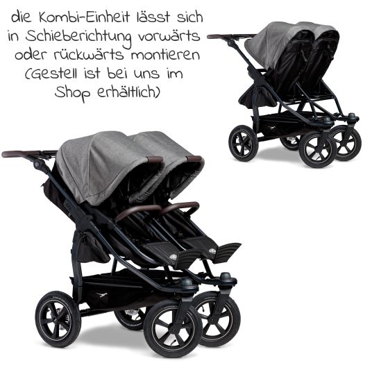 TFK Kombi-Einheit (1 x Wanne / Sitz) für Duo 2 - Premium Grau