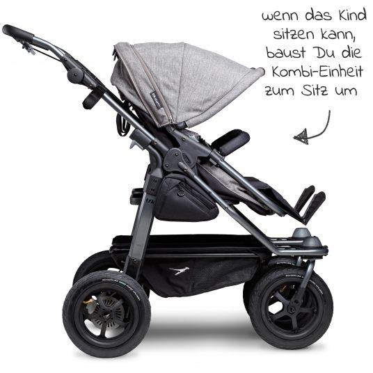 TFK Kombi-Einheit (1 x Wanne & Sitz) für Duo - Premium Grau