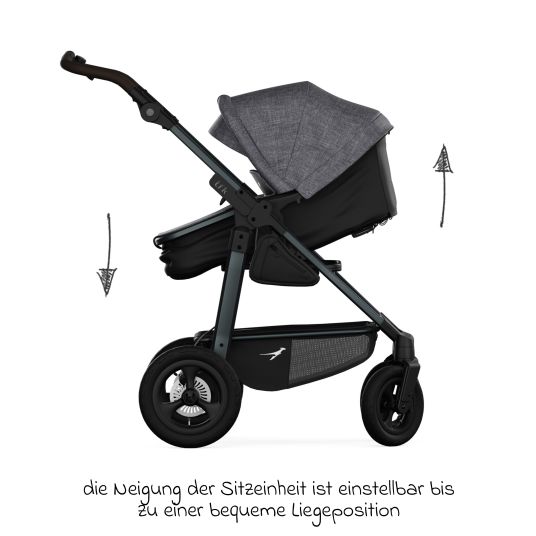 TFK Kombi-Einheit (Wanne & Sitz) für Mono 3/4 & Pro - Premium Grau