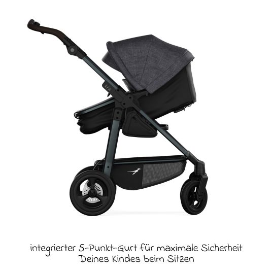 TFK Combi unit (carrycot & seat) for Mono 3/4 & Pro - Premium Black