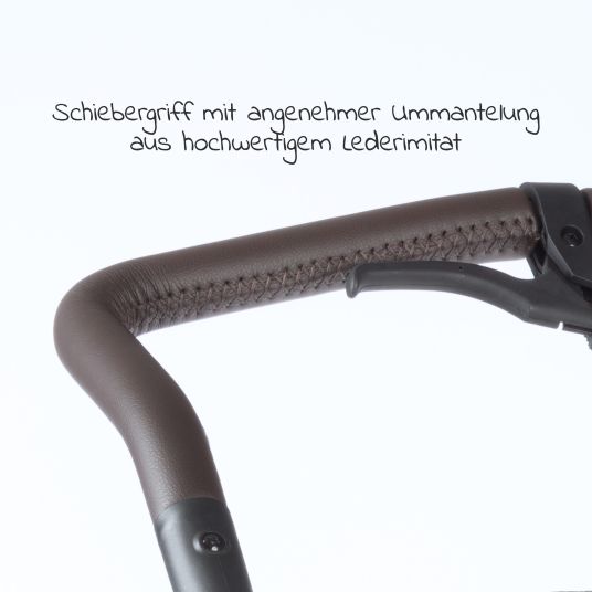 TFK Kombi-Kinderwagen Mono 2 mit Luftreifen inkl. Gratis Mamaboard - mit Kombi-Einheit (Babywanne+Sitz) mit Liegeposition - Schwarz