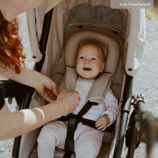 TFK Kombi-Kinderwagen Mono 2 mit Luftreifen inkl. Gratis Mamaboard - mit Kombi-Einheit (Babywanne+Sitz) mit Liegeposition - Schwarz