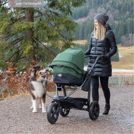 TFK Combi stroller Mono with air chamber tires - incl. combi unit (baby bath+seat) and XXL Zamboo accessories package - Marine