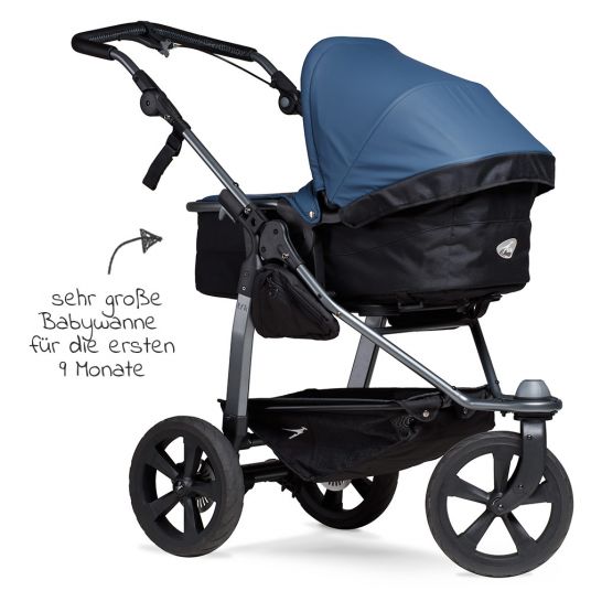 TFK Combi stroller Mono with air chamber tires - incl. combi unit (baby bath+seat) + XXL Zamboo accessories - antiseptic