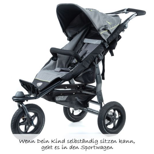 TFK Combi Stroller Set Joggster Adventure 2 incl. Multi X & Free Cupholder & Raincover & Seat Cover & Sunsail - Quiet Shade