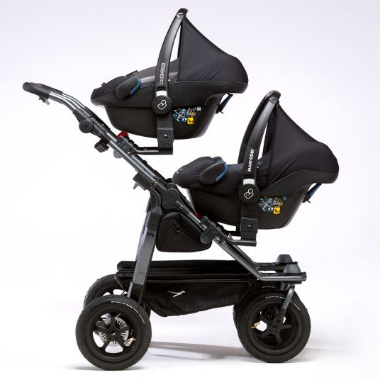 TFK Maxi-Cosi / Cybex / Joie Adapter für  zwei Babyschalen für Geschwister- & Zwillingswagen Duo