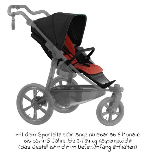 TFK Sedile sportivo XXL per Mono 3/4 e Pro - antracite