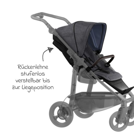 TFK Sedile sportivo XXL per Mono 3/4 e Pro - Grigio Premium