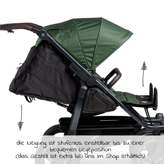 TFK Sportsitz (1 x XXL-Komfort-Sitz) für Duo 2 für Kinder bis 45 kg - Olive