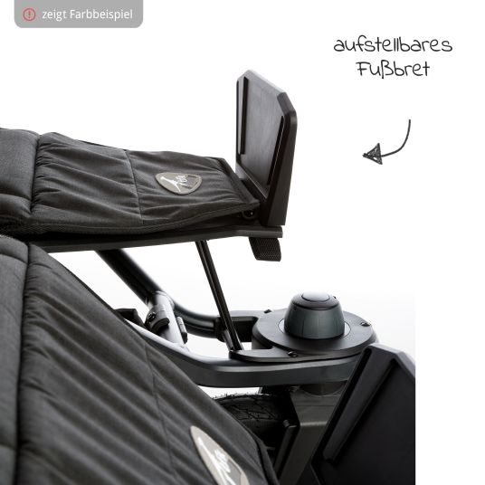 TFK - Sportsitz (1 x XXL-Komfort-Sitz) für Duo 2 für Kinder bis 45 kg - Premium  Grau 
