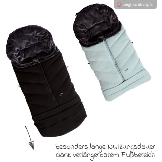 TFK Thermo-Fleece Fußsack mit verlängerbarem Fußteil - Blau