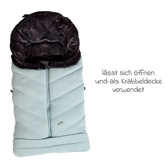 TFK Thermo-Fleece Fußsack mit verlängerbarem Fußteil - Blau