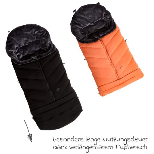 TFK Thermo-Fleece Fußsack mit verlängerbarem Fußteil - Lachs