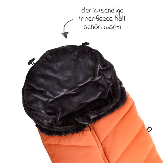 TFK Thermo-Fleece Fußsack mit verlängerbarem Fußteil - Lachs