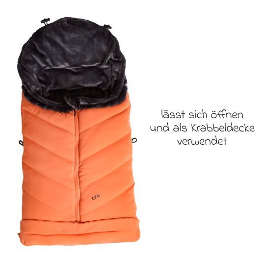 TFK Thermo-Fleece Fußsack mit verlängerbarem Fußteil - Lachs