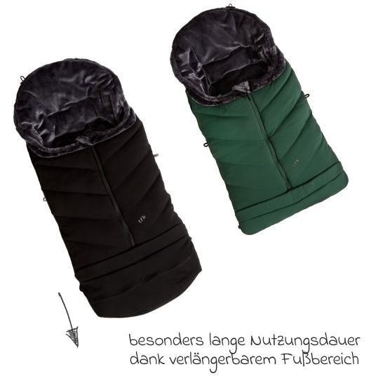 TFK Thermo-Fleece Fußsack mit verlängerbarem Fußteil - Olive